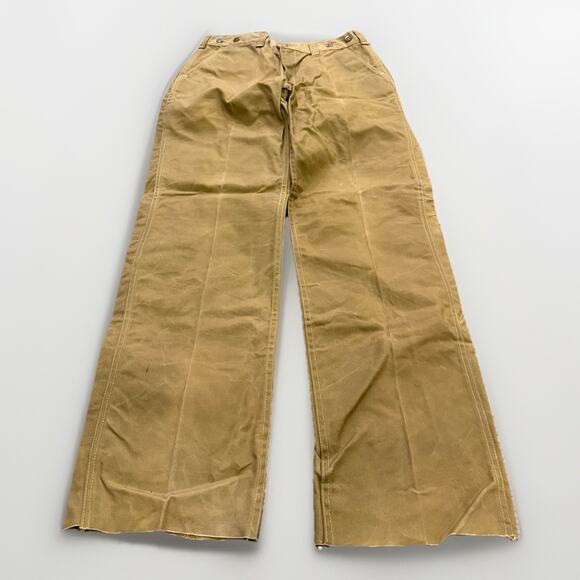 Vintage Filson Mens Oil Finish Tin Style 69 Pants Size 36 Made in USA Raw Hem